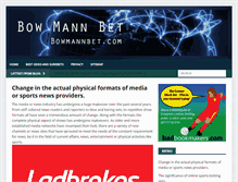 Tablet Screenshot of bowmannbet.com